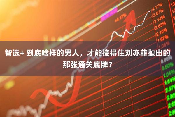 智选+ 到底啥样的男人，才能接得住刘亦菲抛出的那张通关底牌？